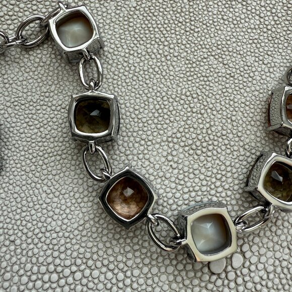 Dyrberg/Kern Ladonia faceted pillow cut crystal glass bracelet - Picture 8 of 10